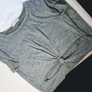 Honey Punch knot-front dress grey small